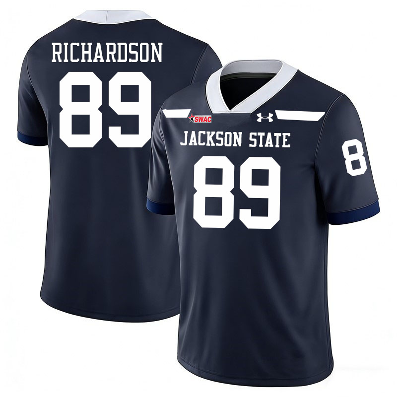 Jackson State Tigers #89 Willie Richardson College Football Jerseys,Uniforms-Navy